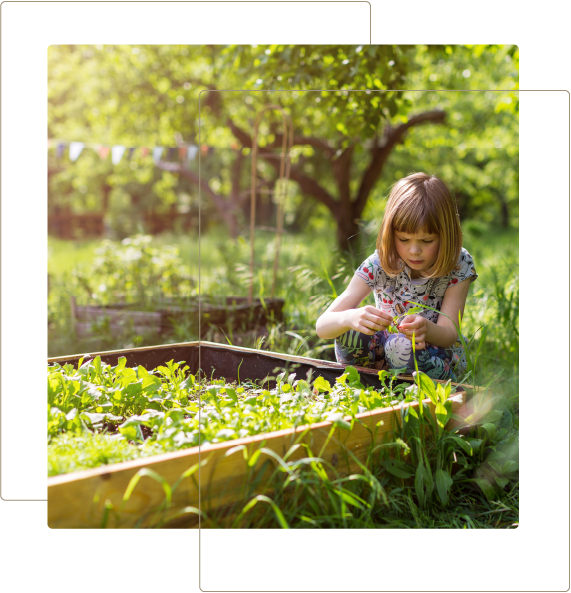 Child in gardening activity - Terrey Hills ELC